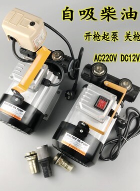 自吸抽油泵AC220VDC12V24V电动抽油泵柴油泵大流量油泵550W 600W