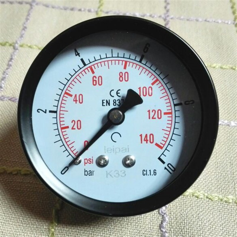 直径60mm 压力10bar 140psi 螺纹m14x1.5 轴向压力表 ce en837-1