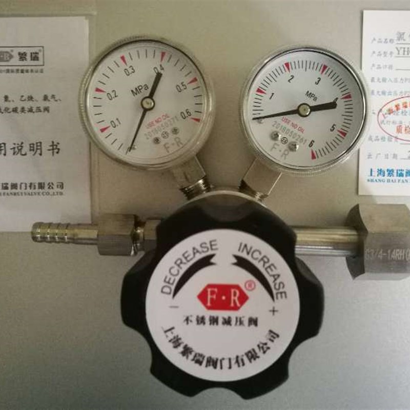 不锈钢氯化氢减压器YHCI12R-0.4R高纯气体特气316L氯化氢减压阀