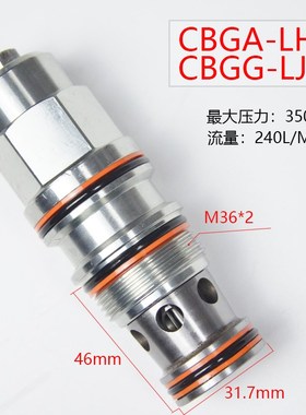 SUN型抗衡阀螺纹插装平衡阀CBGA-LHN CBGG-LJN 240L