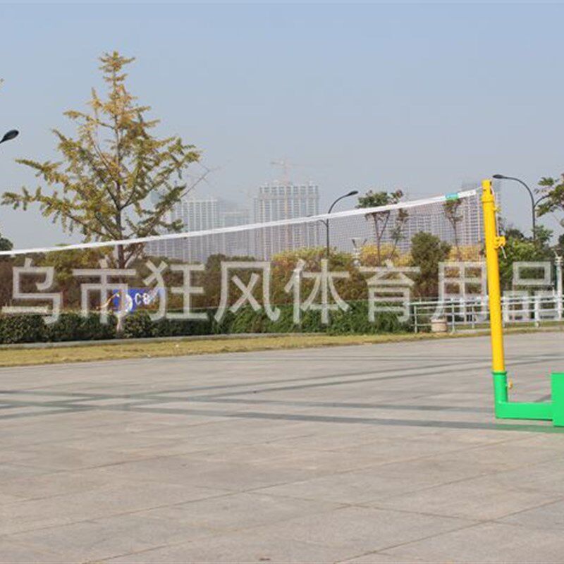 高档升降式排球架排球柱网球柱网E球架羽毛球柱大配重式带轮