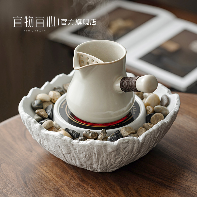 中式围炉煮茶壶黑晶炉煮茶炉新款罐罐茶煮茶器烤奶茶罐玻璃泡茶壶