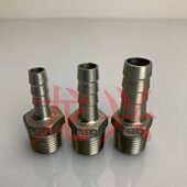 316不锈钢六角宝塔接头水管皮接软管皮管水暖配件倒刺皮插竹节