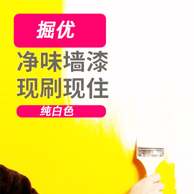 掘优墙面白e色乳胶漆室内净味墙漆覆盖翻修墙壁家用自刷墙环保油