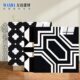 KTV黑白拼花亮光砖800x800入户玄关花砖客餐厅防滑地砖过道工装 砖