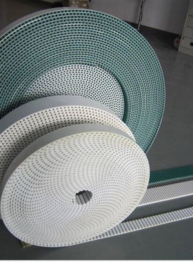 圆弧形齿同步带聚胺酯接驳无缝开口白色钢丝芯STD/STS S2M S3M