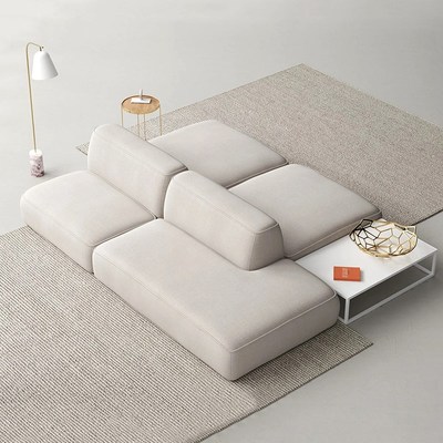 意式极简两面坐岛屿沙发双面模块豆腐块自由组合大户型现代简约