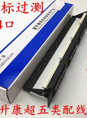 富升康24口超五类网络配线架24口配线架带后置理线架机柜配线架