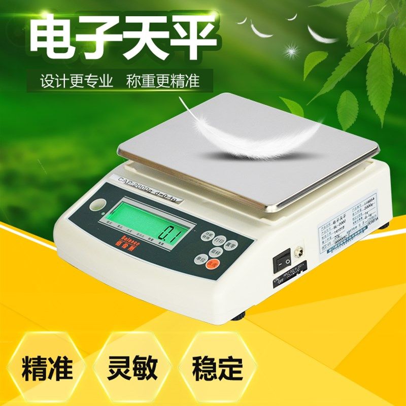 佰伦斯电子天平秤 高精度电子天平 3000g 工业天平称 0.1G电子秤