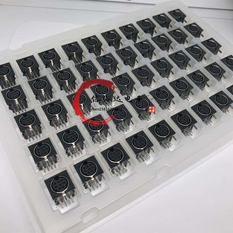 JST原装 MINI DIN母座插孔DIN圆形8针连接器 MD-S8100-10(LF)(SN)