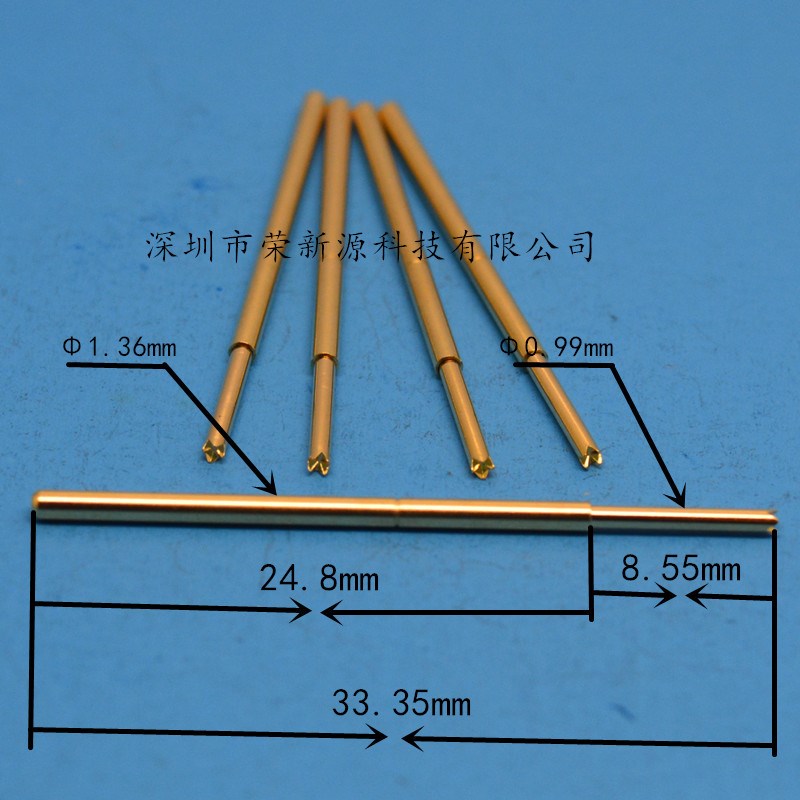 镀金头探针PA100-Q1(直上四爪头)测试针1.36mm探针 弹簧针 顶针