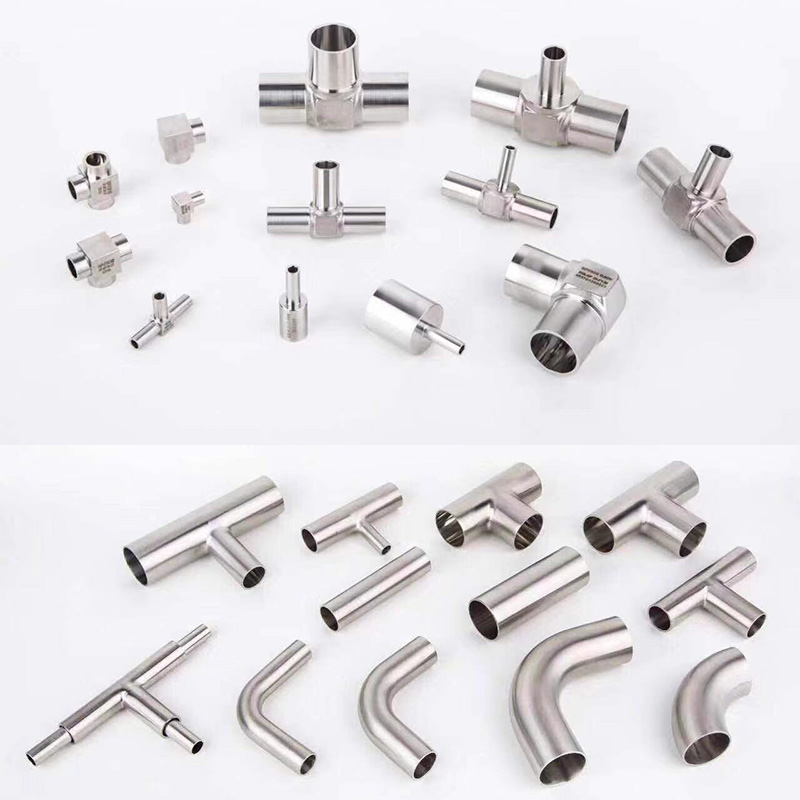 316L不锈钢BA级全自动焊接90度弯头异径三通大小头1/43/81/26810
