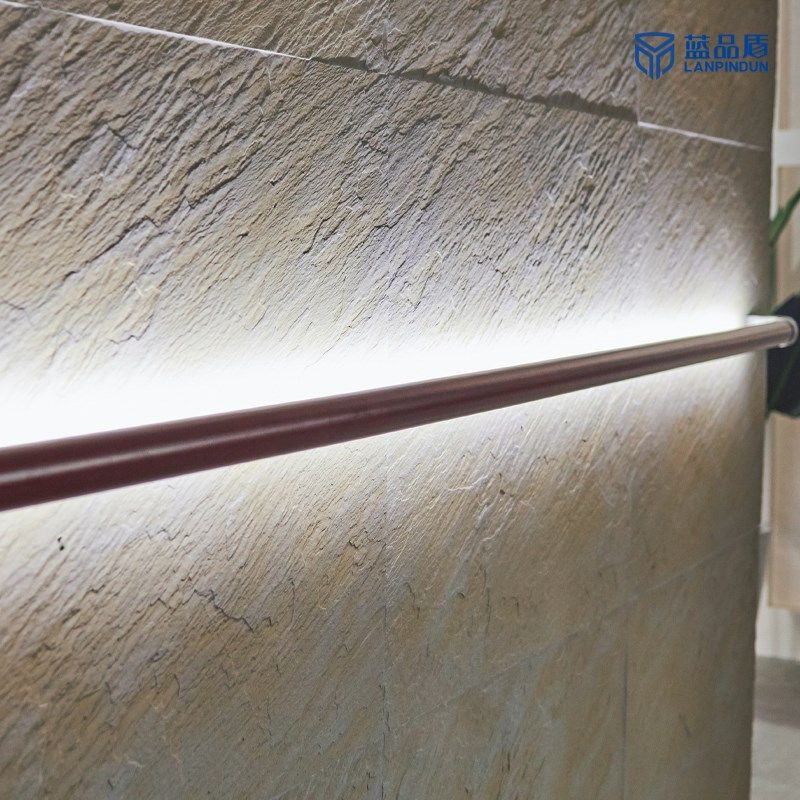 蓝品盾医院走廊扶手铝合金养老院安全扶手实木楼梯过道防撞扶手