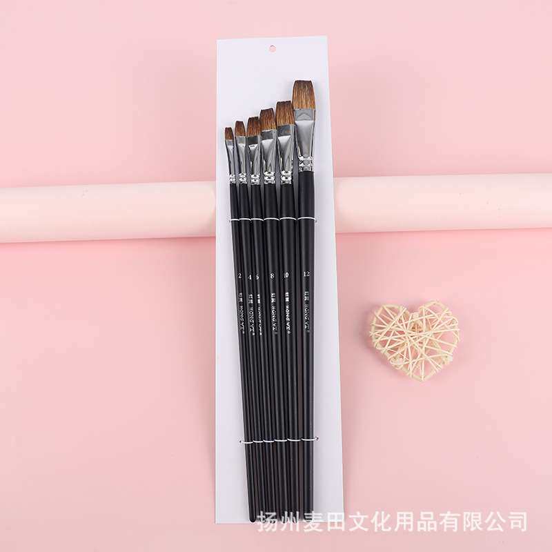 厂家直供狼毫油画笔水粉笔套装水彩丙烯绘画笔单支全套笔刷