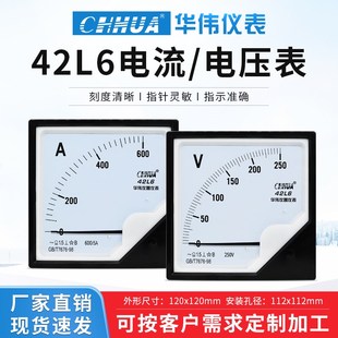 华伟仪表42L6电流表电压表交流5A10A20A30A50A300V450V10 0.1KV
