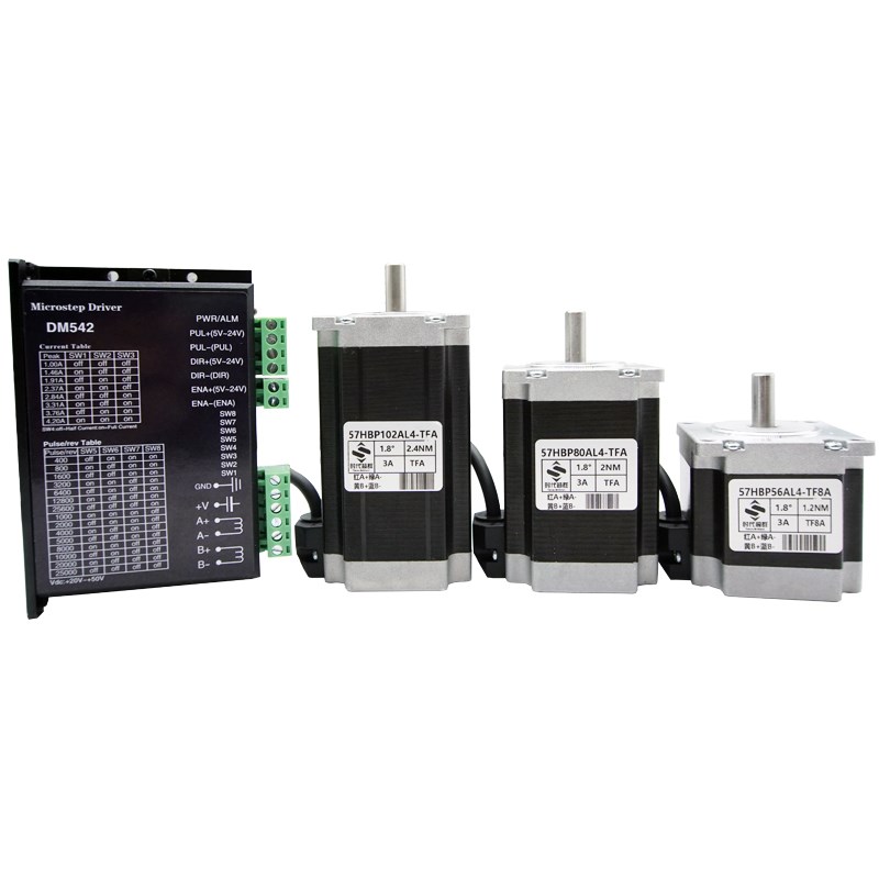 57BYG250两相混合式步进电机套装1.2/2/2.8NM配套DM542驱动器现货
