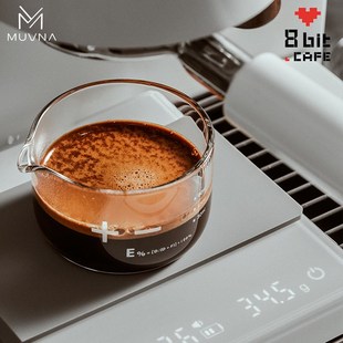 MUVNA慕威纳 浓缩咖啡玻璃盎司杯带刻度100ml量杯 星雨shot杯意式