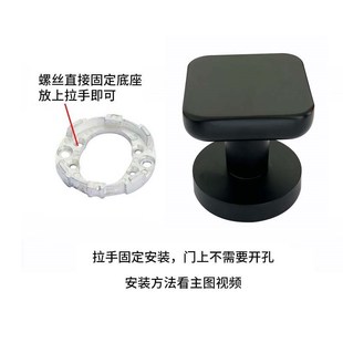 隐形门拉手锁木门明装单面格奥把奇方形背景暗藏暗门金黑灰色简约