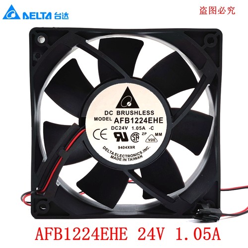 台达AFB1224EHE DC24V 1.05A 12CM厘米大风量变频器散热风扇12038