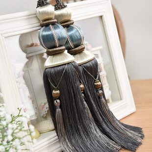 欧式窗帘绑带挂球流苏窗帘扣挂钩绑绳束带窗帘绳子绑带现代简约