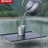 户外喝茶桌露营铝合金轻量化便携折叠小桌子野外超迷你铝板小茶台