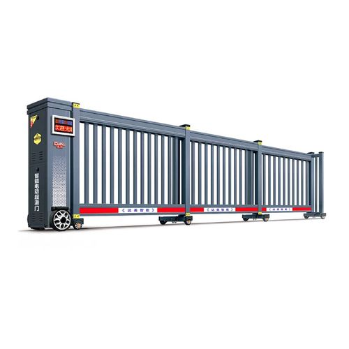 智能电动段滑门公司学校小区别墅分段智能平移门电动伸缩大门