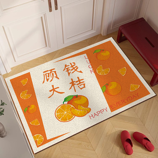 龙年丝圈入户门地垫新年大吉进门垫可裁剪玄关防滑耐磨蹭土垫子