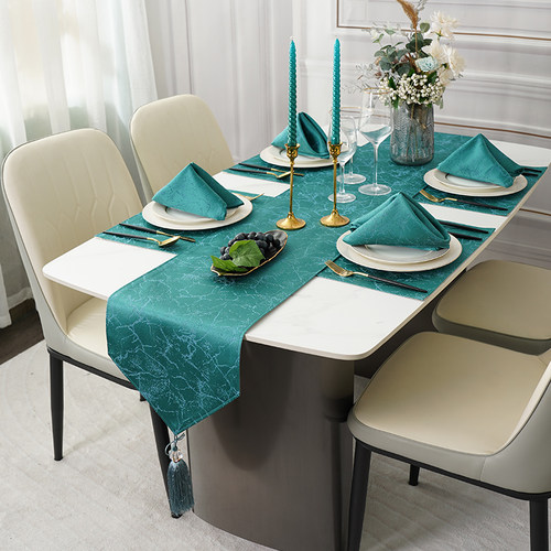 桌旗轻奢高端餐桌布茶几茶旗茶桌布现代简约电视柜茶桌布艺长条