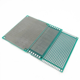 2.54MM 2.0 15CM 双面绿油喷锡电路板万用万能洞洞板 1.27