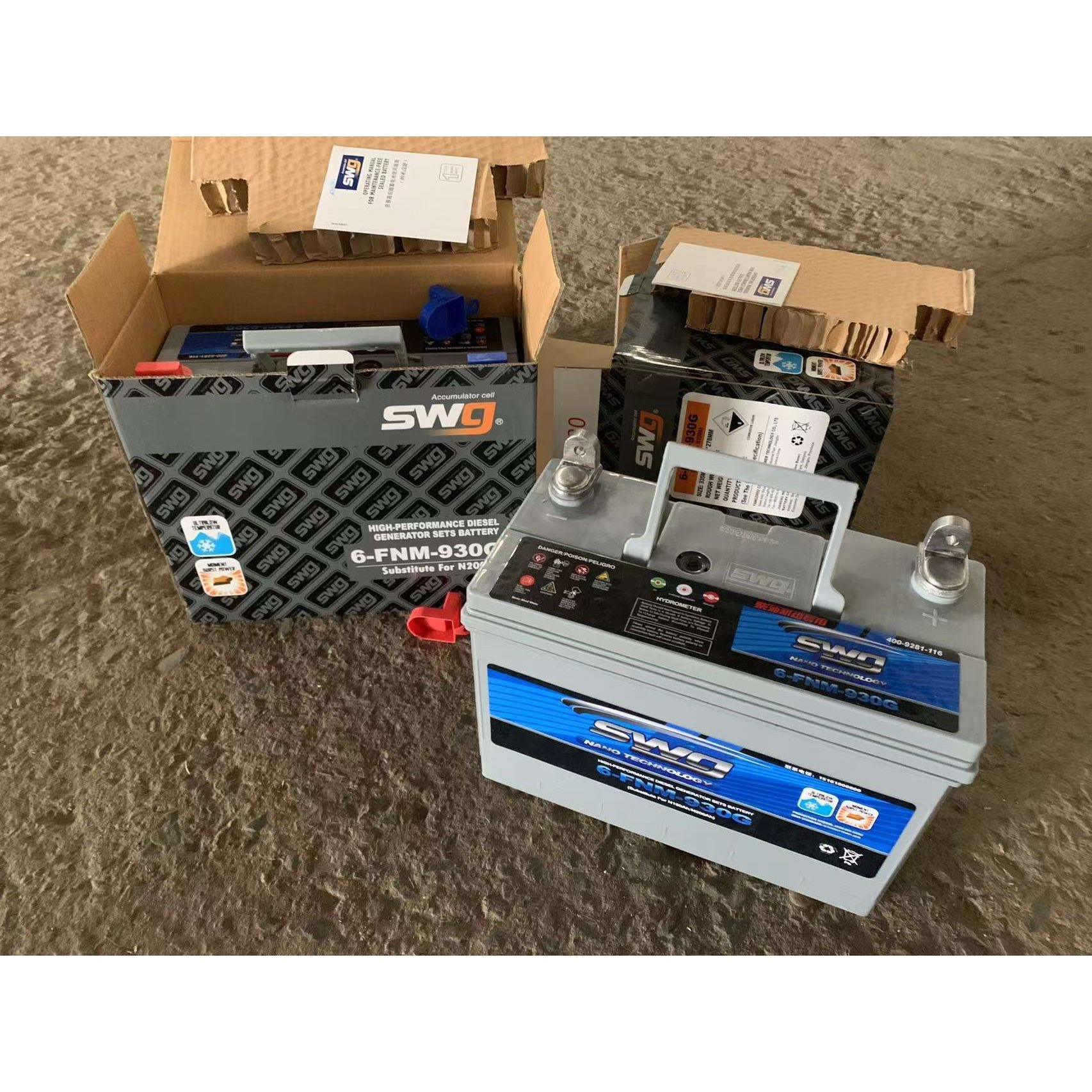 SWG思吾高免维护6-FNM-930G发电机专用电瓶纳米启动蓄电池