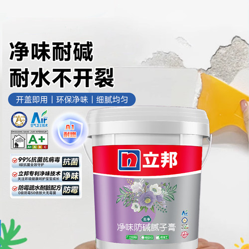 立邦腻子膏云净净味防碱补墙膏墙面修补膏腻子粉家用墙壁修复白色