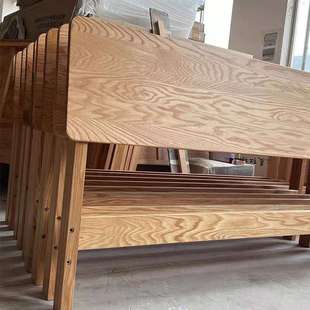 北美红橡木床全实木1.8M双人床简易单板床小户型单人床1米5实木床