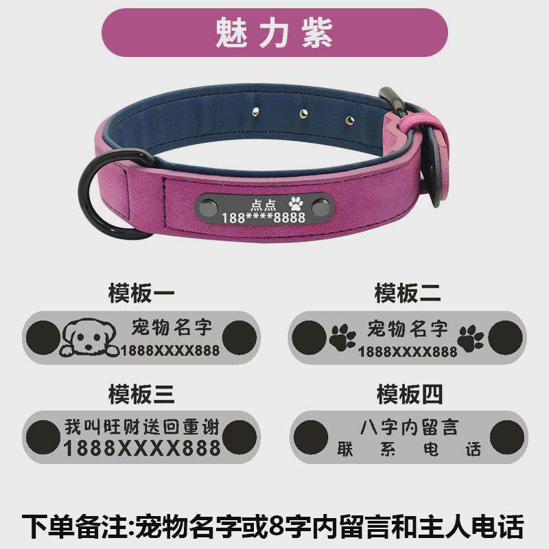 狗狗项圈刻字防丢中型犬大型犬小型犬狗狗定制宠物柯基脖圈圈新款