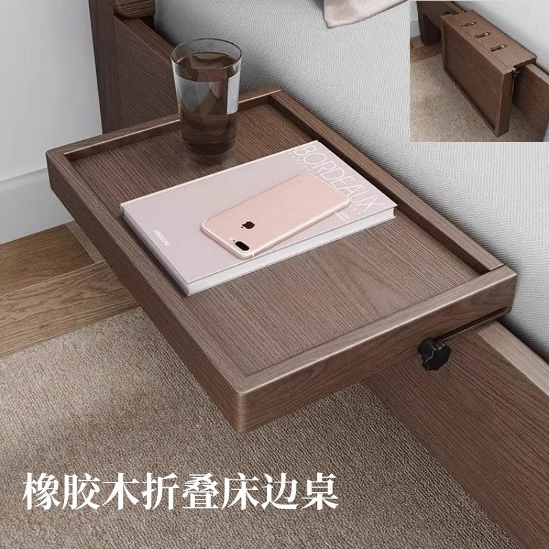 上铺悬空床架卡床头柜可折叠靠背板免打孔上铺床边置物架小桌板架图片