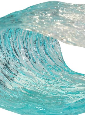 现代客厅玄关桌艺术品雕塑摆件透明仿琉璃酒店前台办公室招财装饰