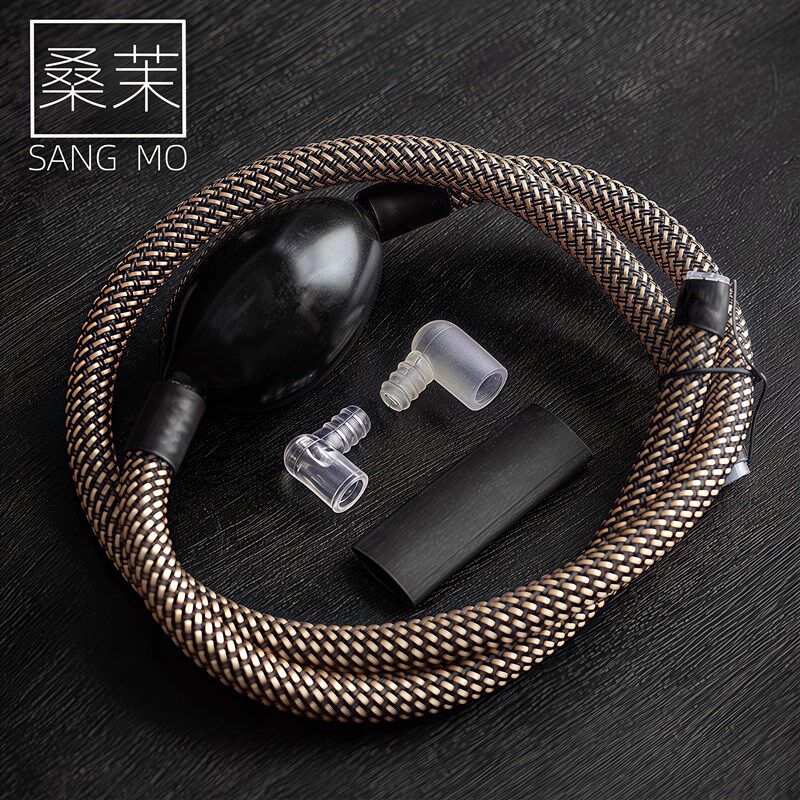 编织茶盘排水管茶台茶桌下水软z管转接头零配功夫茶具加长配件茶