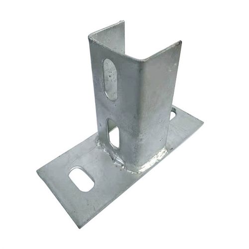 光伏底座 免焊接底座热镀锌C型钢开口底座连接件光伏支架配件