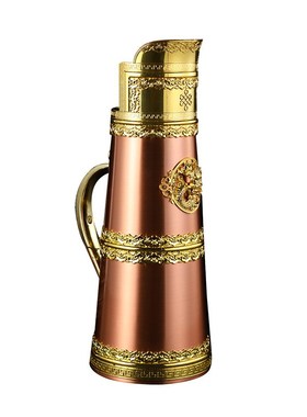 纯黄铜蒙古式暖壶暖水瓶装饰摆件保温瓶保温壶家用工艺品生活用品