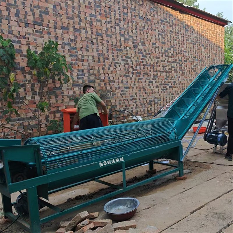 薯类滚筒清洗机 淀粉加工鼠笼式洗薯机 转笼式红薯清洗上料机