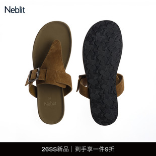 【蒋奇明同款】NEBLIT NUOVO 2026SS轻量可调节皮带人字拖鞋