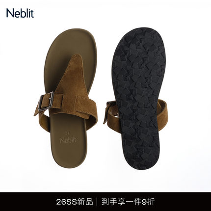 NEBLIT NUOVO 2026SS新款轻量可调节皮带人字拖鞋子男女同款