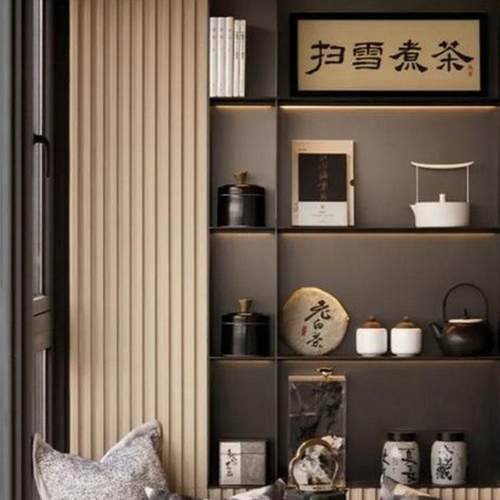 新中式茶室氛围布置摆件样板间茶空间茶柜茶具铸铁茶壶软装饰品