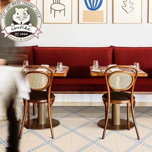 法式蓝色花砖厨房浴室阳台卫生间墙砖地砖300x300防滑耐磨瓷砖