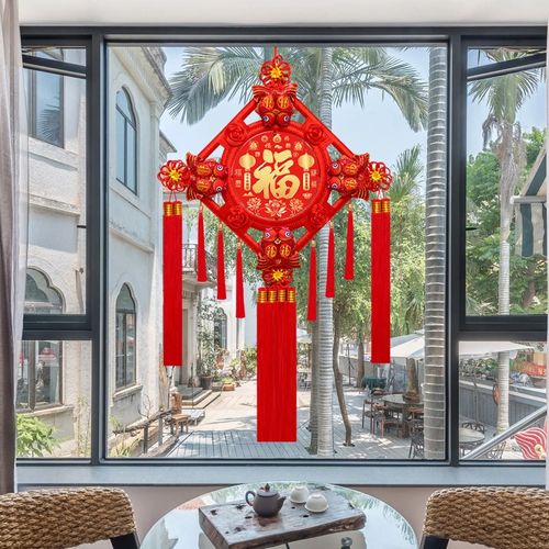 新款双面中国结挂饰福字高档客厅挂件玄关入户门乔迁过年装饰