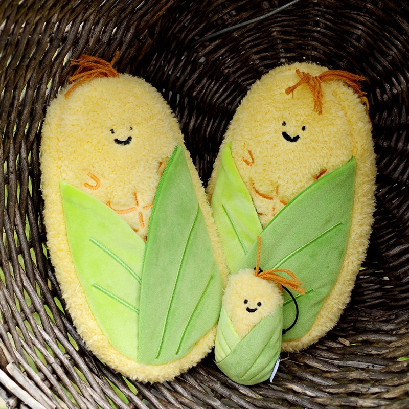 潦草玉米雨过山原创玉米毛绒笔袋可爱文具袋M大容量学生铅笔收纳