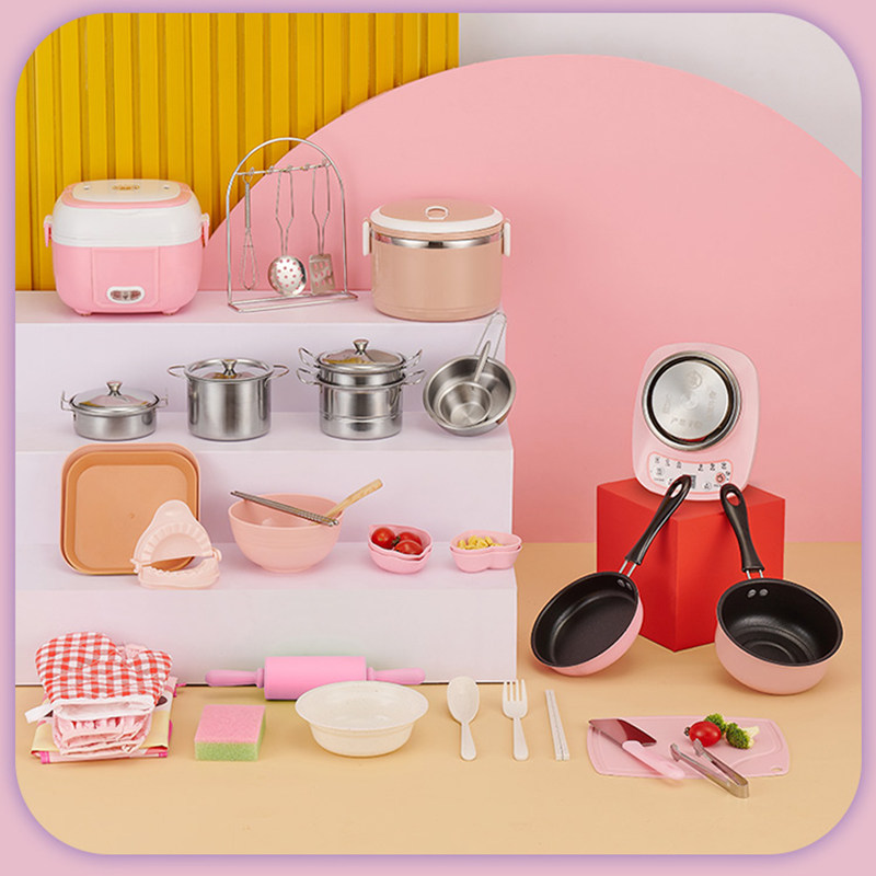 真煮迷你小厨房儿童厨具套装真实版可煮饭炒菜小学生暑假女孩玩具