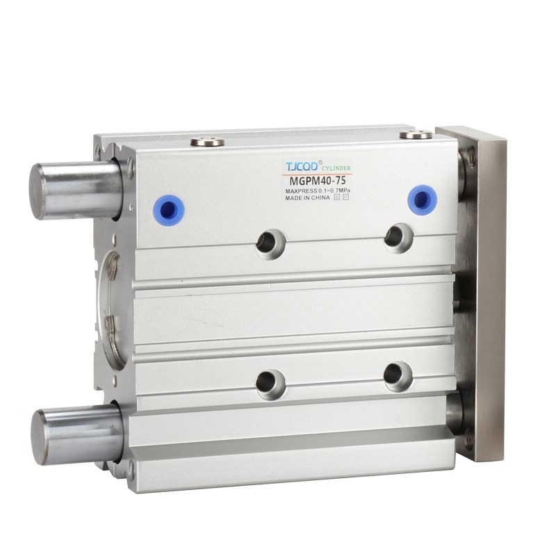TJCQD天进三杆气缸TCM50-50三轴带导杆缸TCM63-20薄型三杆气缸