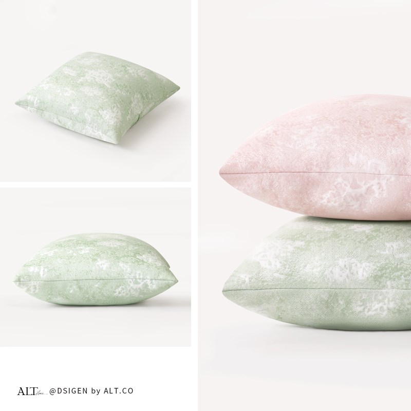 夏季凉感沙发抱枕套客厅轻奢高级感简约方形绿色靠枕头床上靠背垫