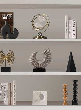 装饰品摆件高级感小众酒柜客厅电视柜样板房软装工艺品轻奢风摆件