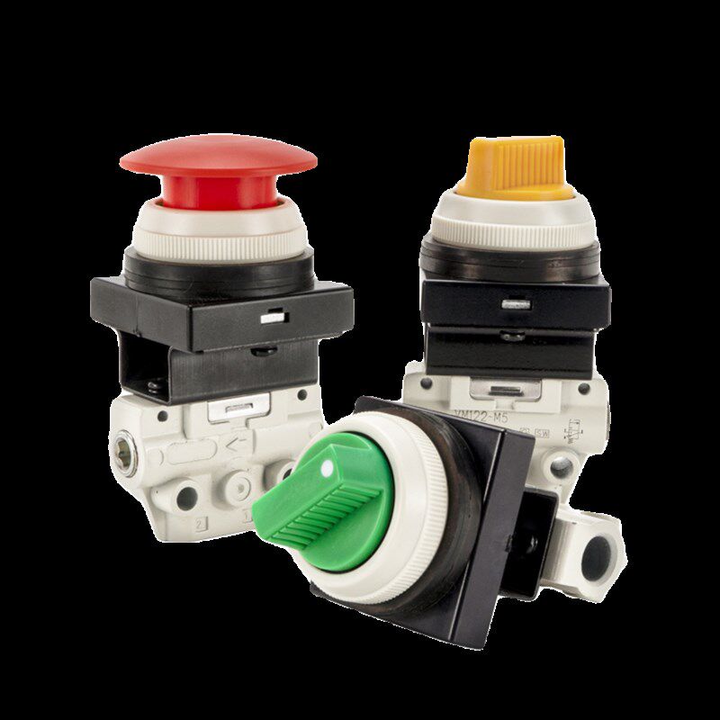 二位二通三通机械按钮式气动开关VM132/122-M5-30BA 32RA 34YA